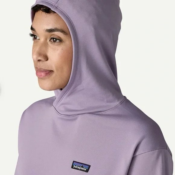 Patagonia Women's R1® Thermal Pullover Hoody Concrete Purple Lilac Size M NWOT - Picture 4 of 16
